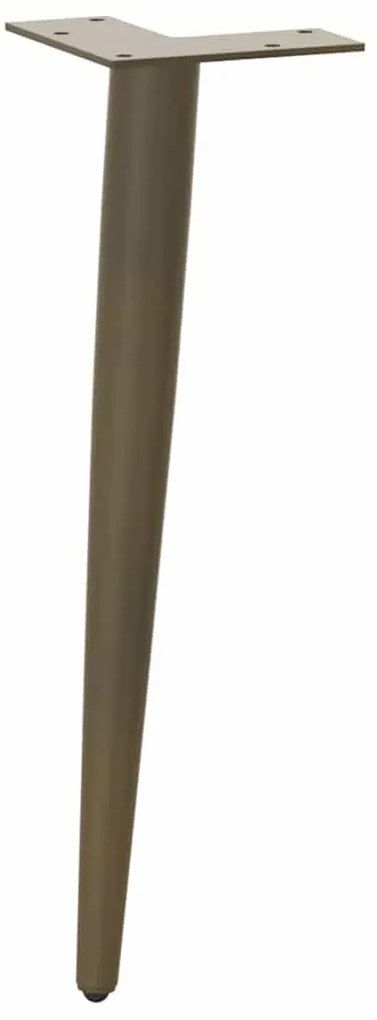 Pés para mesa de centro cônicos 4 peças aço natural 30-31 cm aço