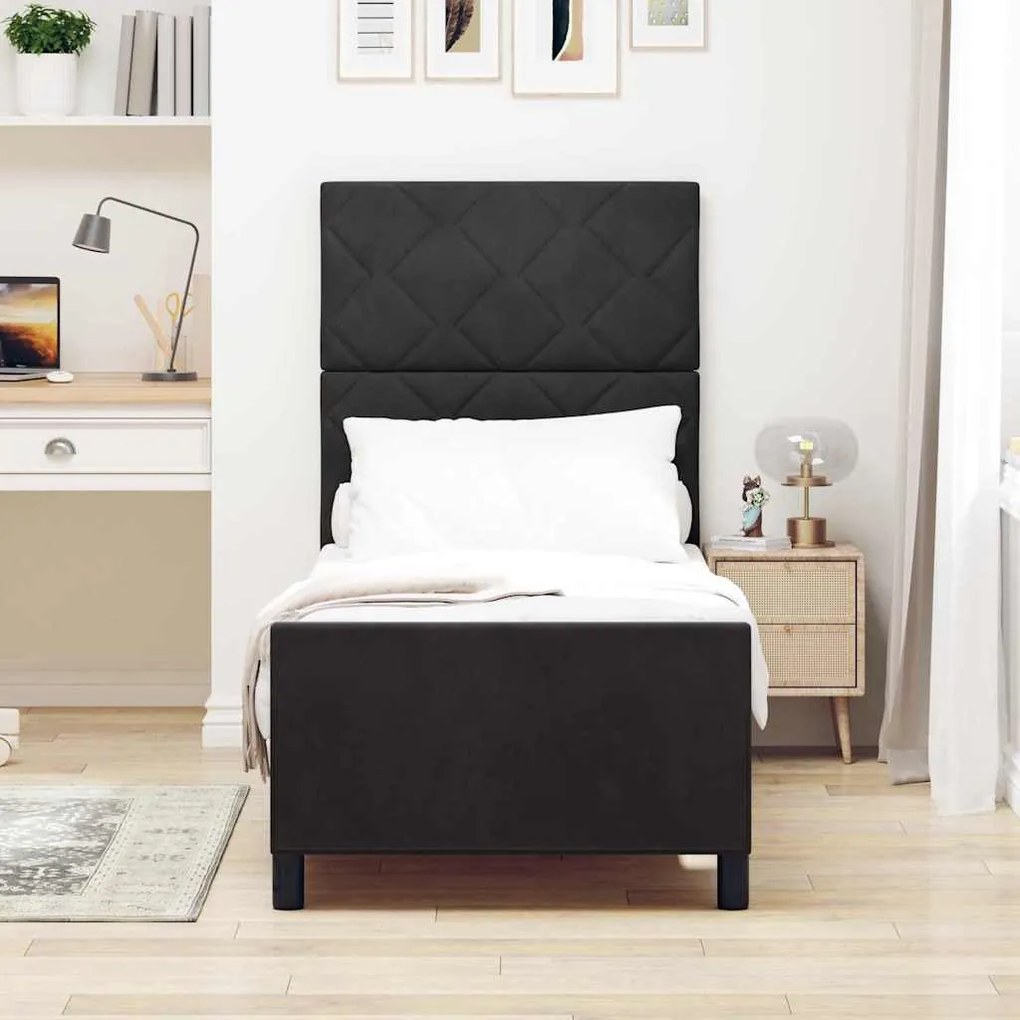 Cama vidaXL Preta 80x200 cm de Veludo
