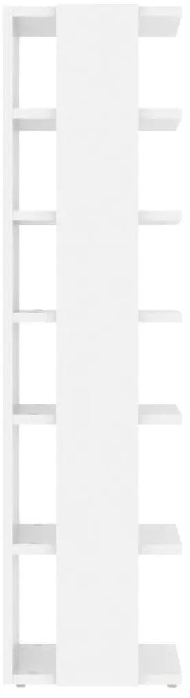 Armários para sapatos 2 pcs 27,5x27x102 cm branco brilhante