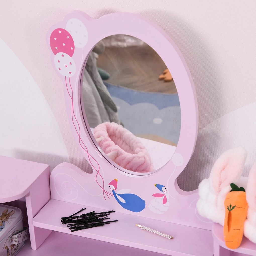 Toucador Infantil Rapunzel com Banquinho - Design Moderno