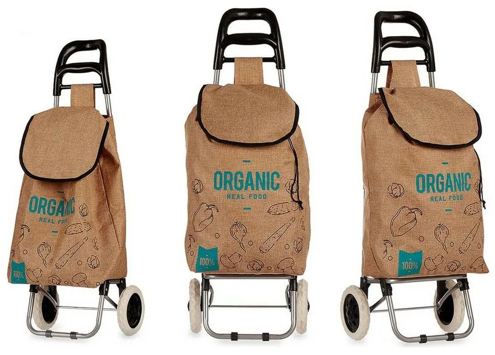 Carro de Compras Azul Castanho Metal Plástico (36 x 95 x 27 cm) (3,3 L)