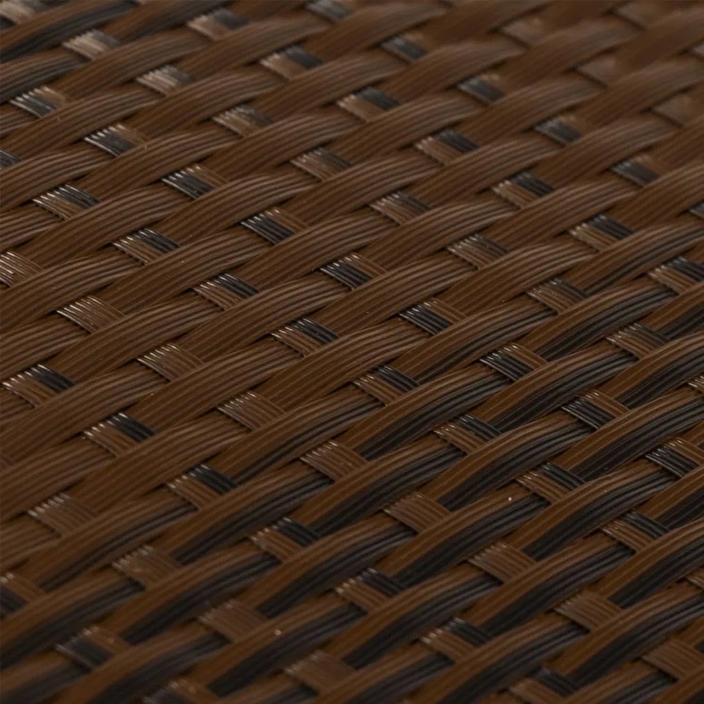 Tela de varanda 500x80 cm vime PE castanho e preto