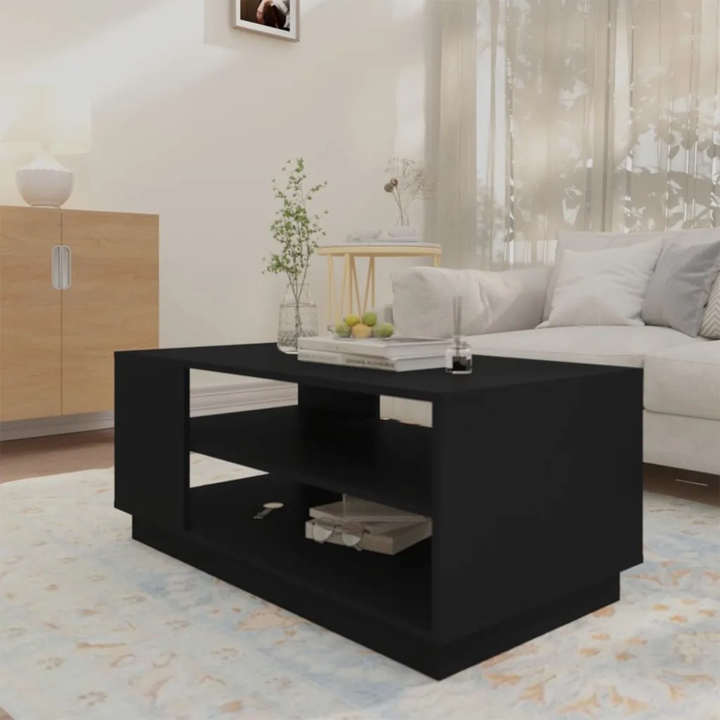 Mesa de centro 102x55x43 cm aglomerado preto
