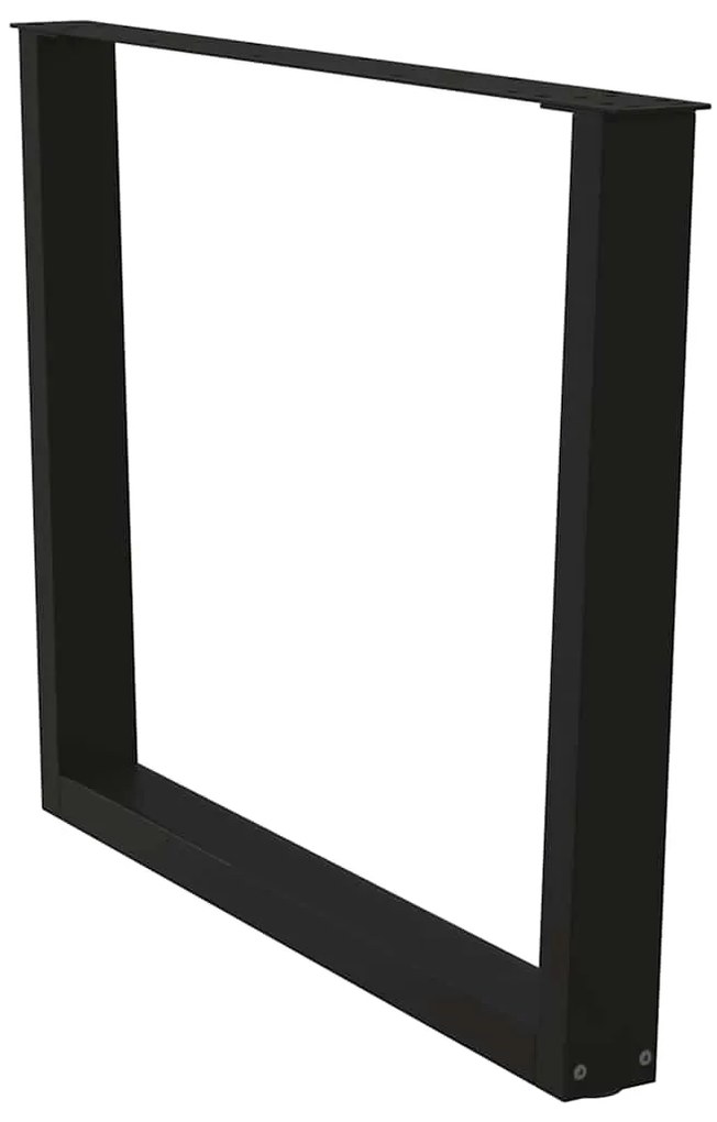 Pernas para mesa de jantar em V, 2 peças, pretas, 100x(72-73,3) cm, aç