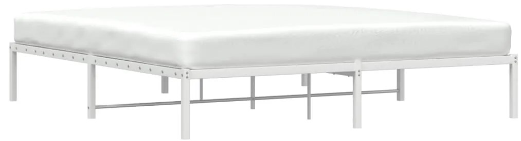Estrutura de cama 183x213 cm metal branco