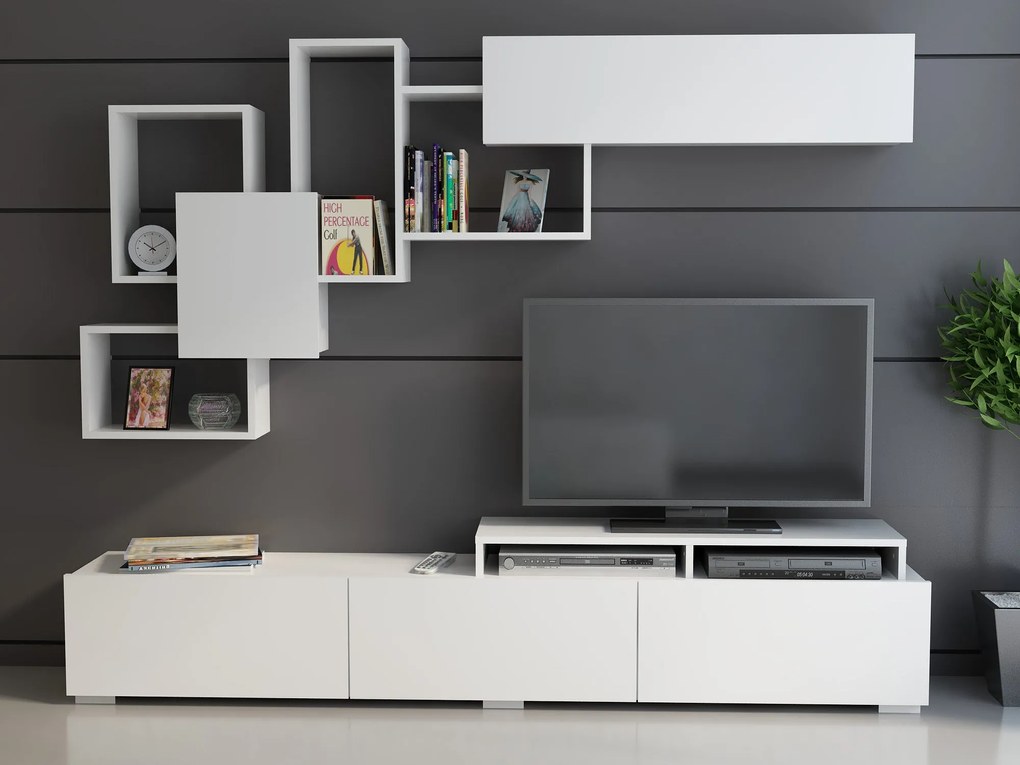 Móvel TV Amor – Branco – 210x30x35 cm