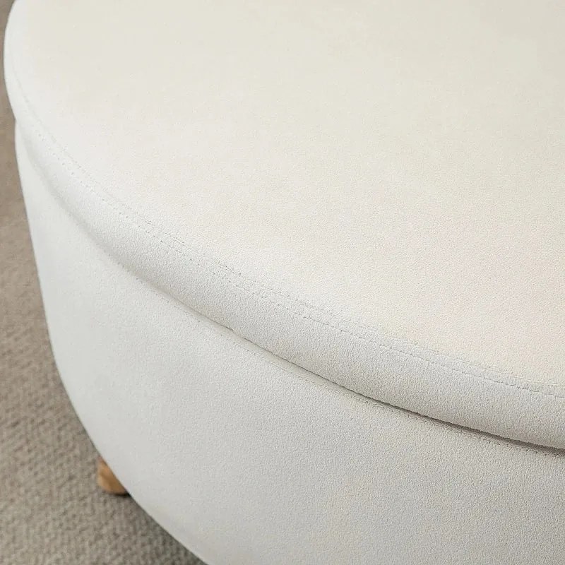 Banco Otomano com Arrumação/Baú– Julici – 71x51,5x42 cm – Bege
