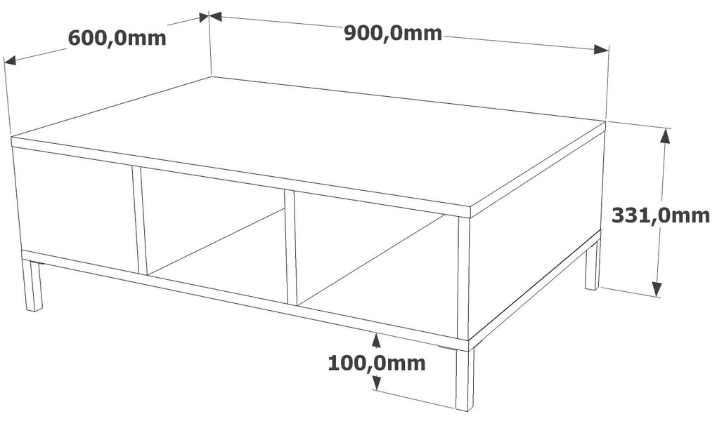 Conjunto de Mobiliário de Sala RL5 – Atlantic Pine e Antracite – TV St