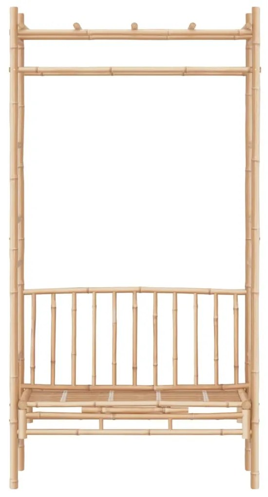 Banco de jardim com pérgola 116 cm bambu