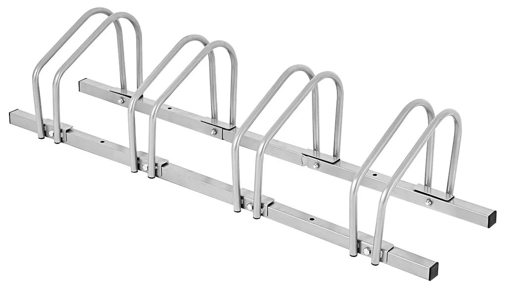 Estacionamento para 4 bicicletas no solo Piso de Ciclismo Estacionamento metálico para Centro Comercial Caseiro Estacionamento 120 x 32,5 x 26 cm