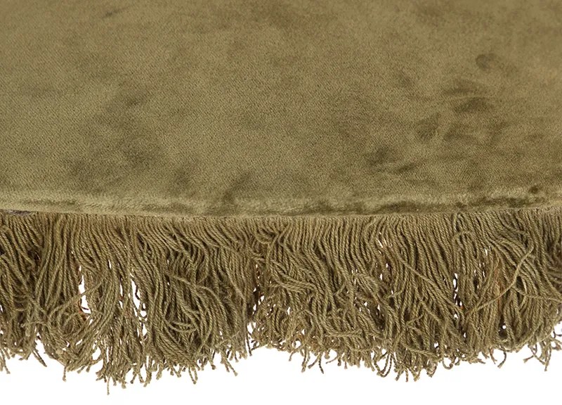 Candeeiro de suspensão retro verde veludo com franjas - Frills