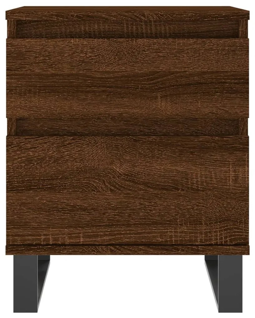 Mesas de cabeceira 2 pcs derivados de madeira carvalho castanho