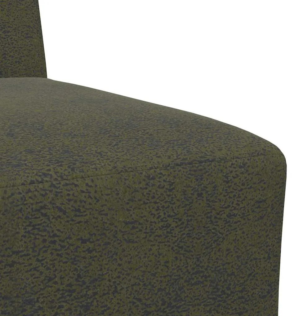 Poltrona sem braços em camurça artificial 55 cm verde militar