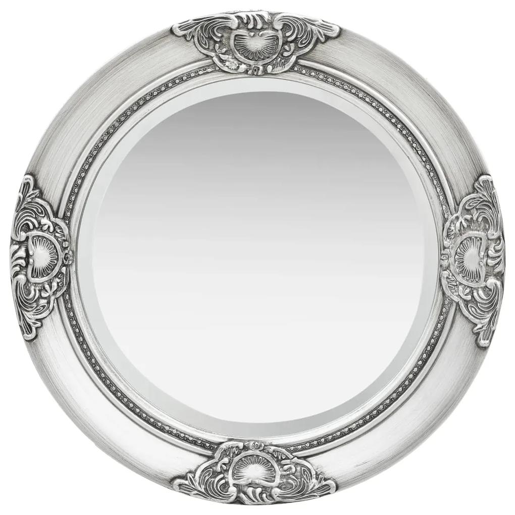 320346 vidaXL Espelho de parede estilo barroco 50 cm prateado
