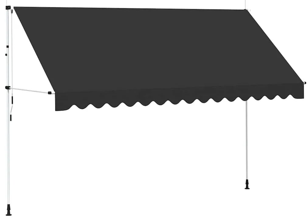 Toldo retrátil manual 400 cm antracite
