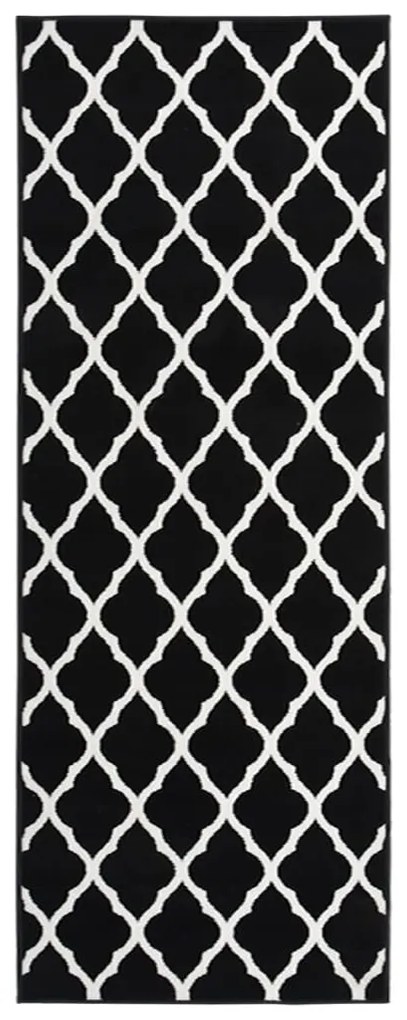 vidaXL Passadeira 80x200 cm polipropileno preto e branco