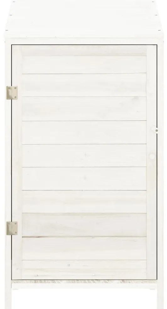 Abrigo de jardim 55x52x112 cm madeira de abeto maciça branco