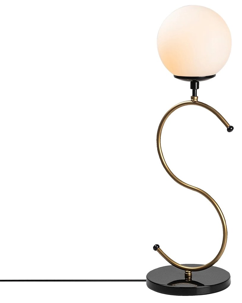 Candeeiro de Mesa Royal – Preto e Dourado – 18 x 19 x 57 cm