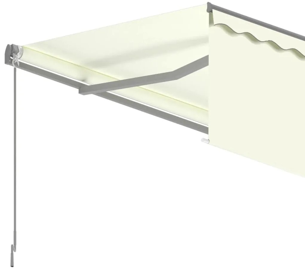 Toldo retrátil automático com estore 6x3 m cor creme