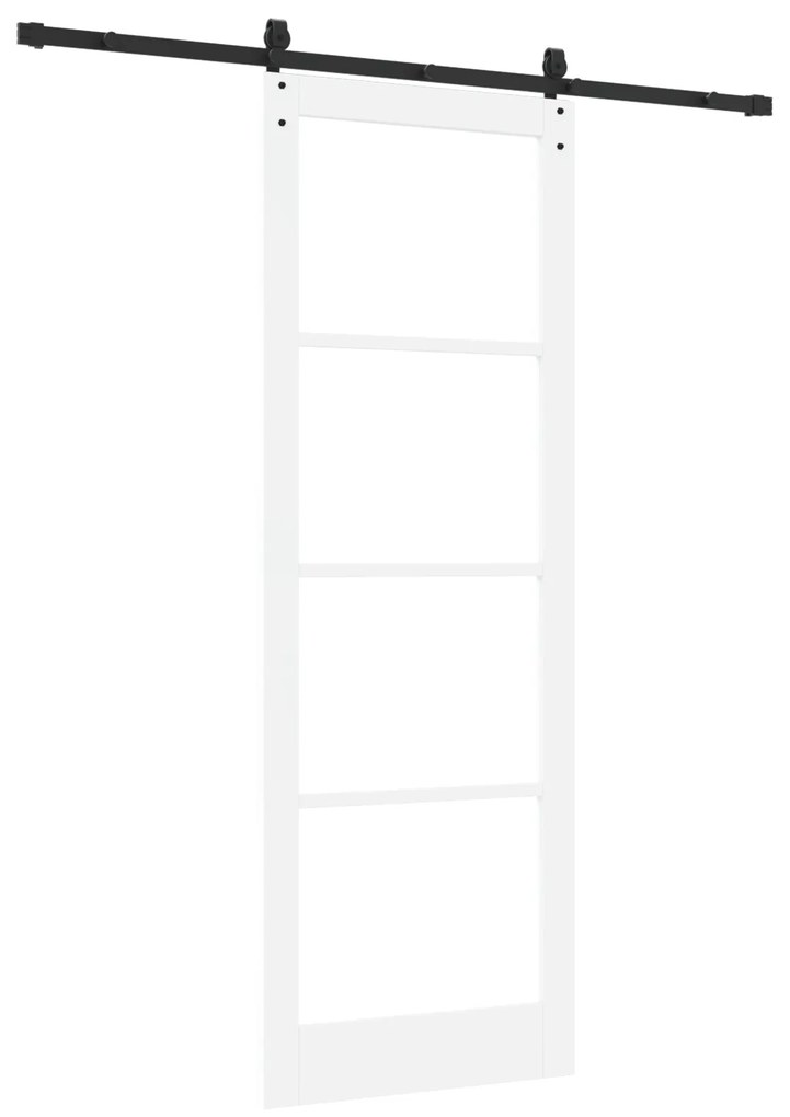 Conjunto de Porta Deslizante vidaXL com Acessórios Branca 83x232 cm Ma