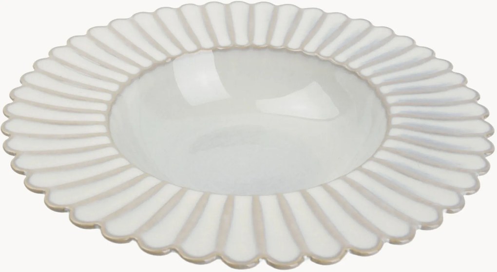 Pratos de massa em porcelana Lotus, conjunto de 4