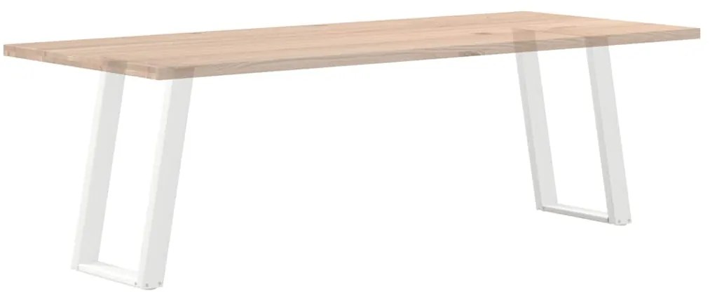 Pés para mesa de jantar em formato de U, 2 peças, branco, 60x(72-73) c