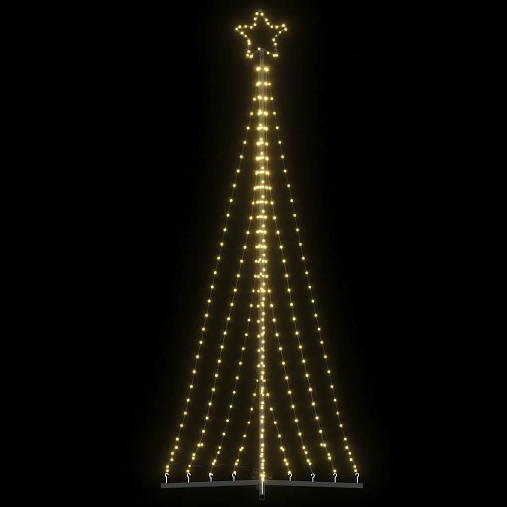 LED Árvore de Natal 447 LEDs Branco Quente 249 cm
