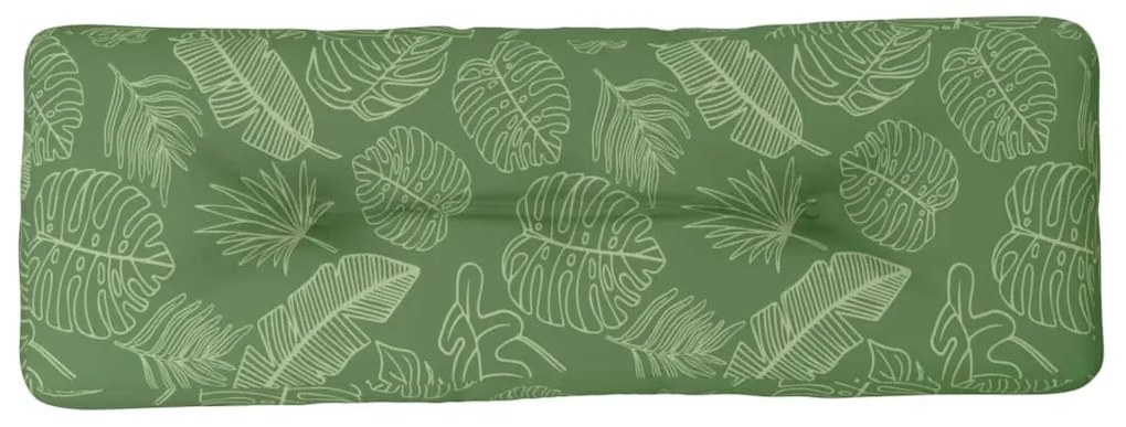 Almofadão para sofá de paletes 120x40x12cm tecido padrão folhas