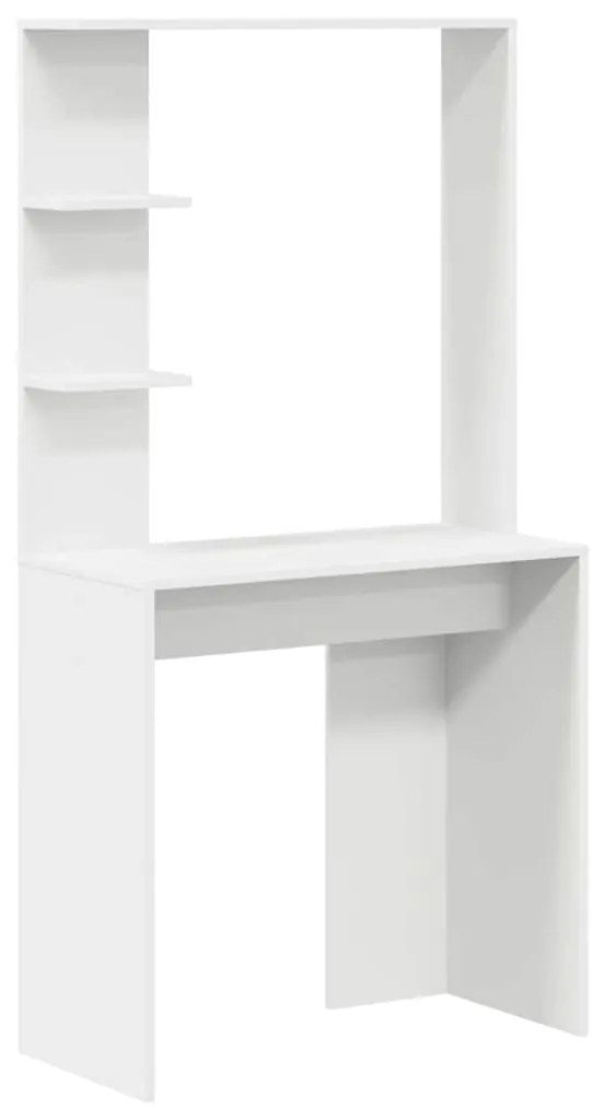 Mesa de Computador Branca Branca Madeira engenheirada Média