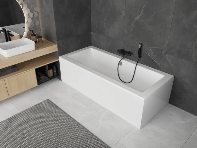 Mexen Cube banheira retangular 170 x 75 cm com revestimento, branca - 55051707500X