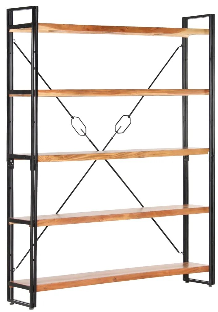 Estante com 5 prateleiras 140x30x180cm madeira de acácia maciça