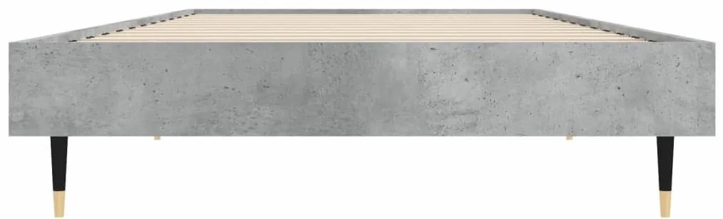 Estrutura de cama 75x190 cm derivados de madeira cinza cimento