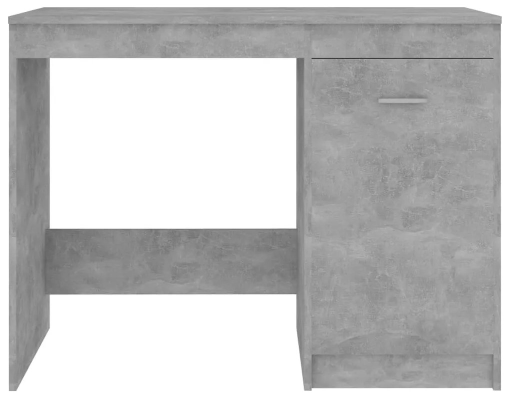 Secretária 100x50x76 cm derivados de madeira cinzento cimento