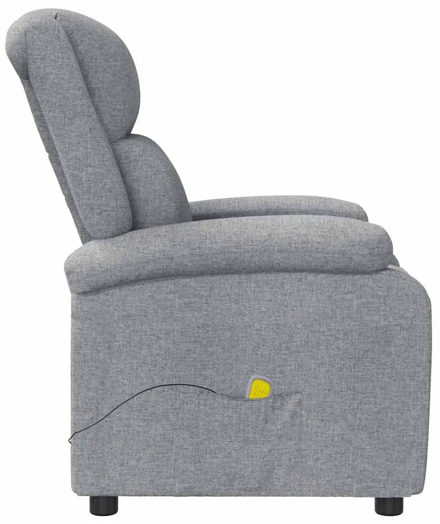 Poltrona de massagens tecido cinzento-claro