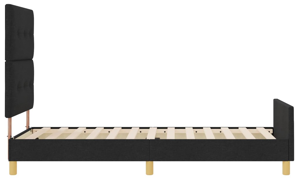 Estrutura de Cama de Tecido Preto vidaXL 90x190 cm