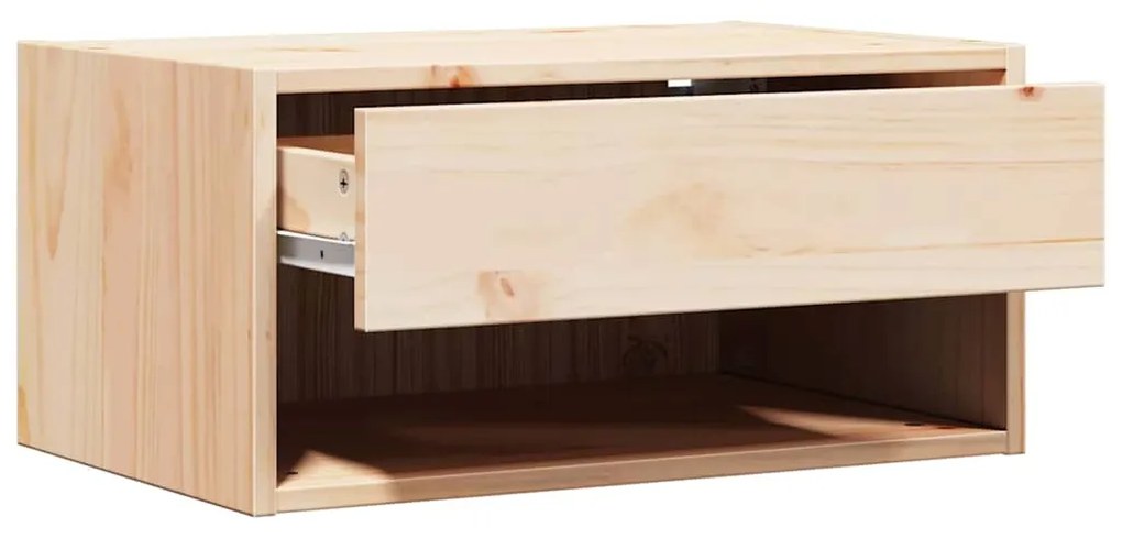 Mesa de Cabeceira Montada na Parede com gaveta 2 pcs Castanho