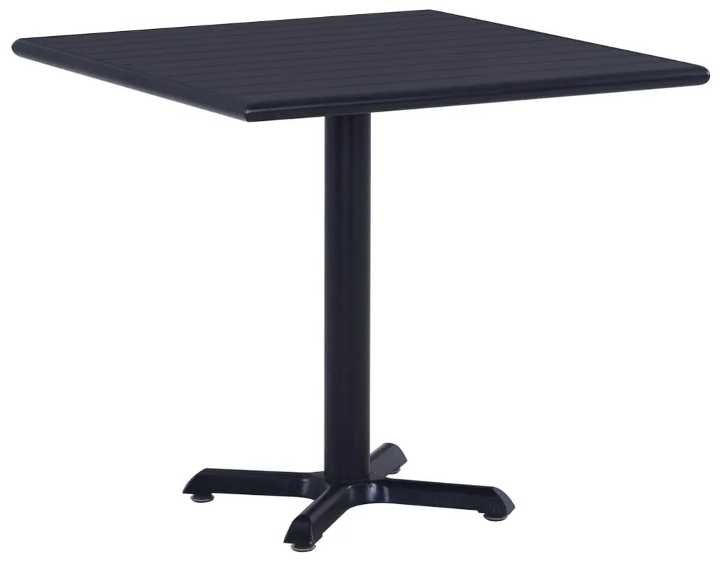 vidaXL Mesa de jardim 80x80x75 cm preto