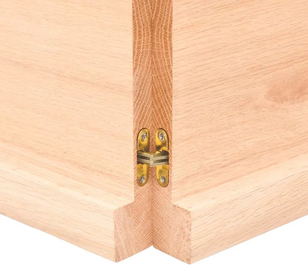 Prateleira de parede 140x50x(2-4)cm carvalho maciço não tratado