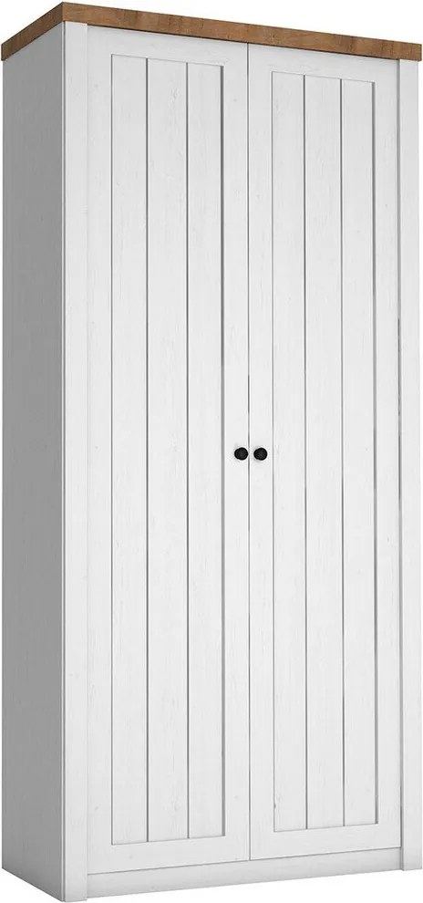 Roupeiro Ferdore 144, Carvalho lefkas, Anderson pinho, 198x90x53cm, 59.01 kg, Portas para roupeiro: Com dobradiças, Número de prateleiras: 1, Número de prateleiras: 1