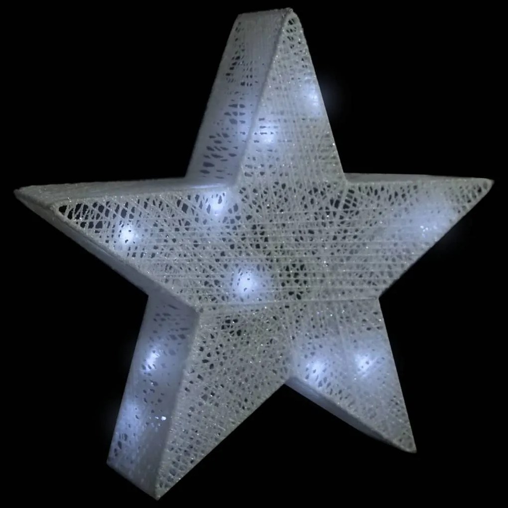 Estrelas de Natal com luzes LED 3 pcs ext./int. arame branco