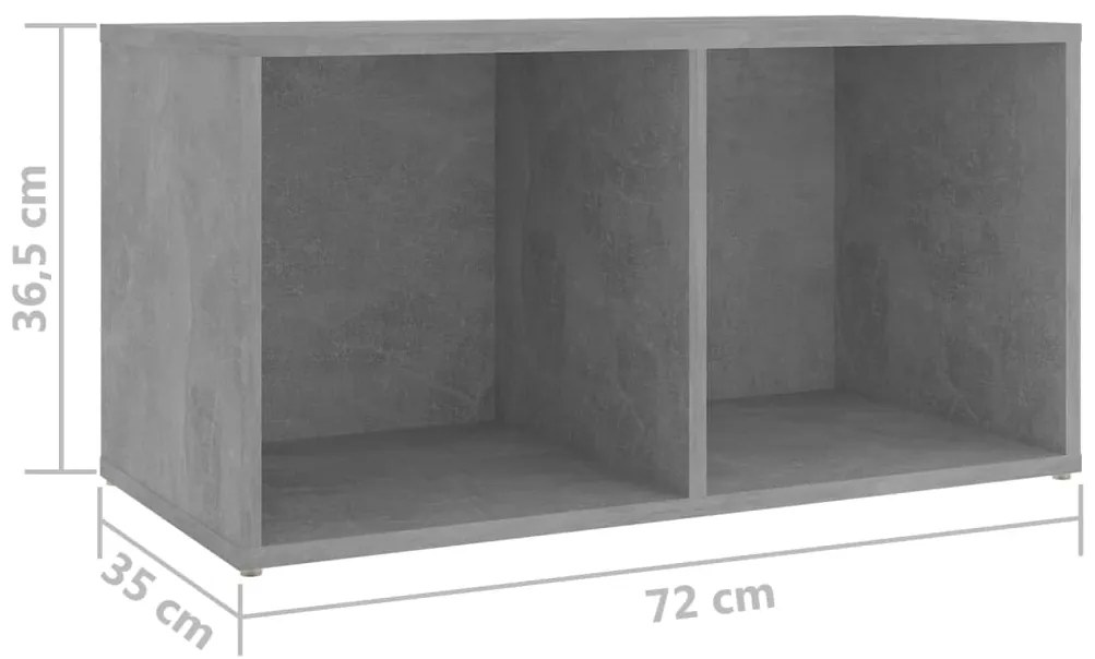 Móveis de TV 4 pcs derivados de madeira cinzento cimento
