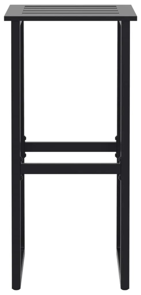 Bancos de bar 2 pcs 38x38x80 cm aço revestido a pó preto