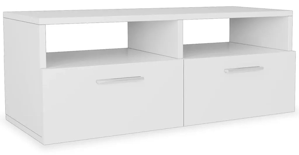 Móveis de TV 2 pcs aglomerado 95x35x36 cm branco