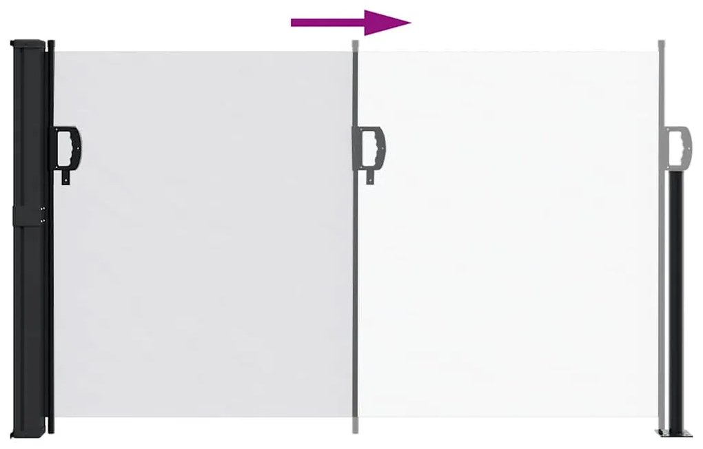 Toldo lateral retrátil 117x300 cm branco