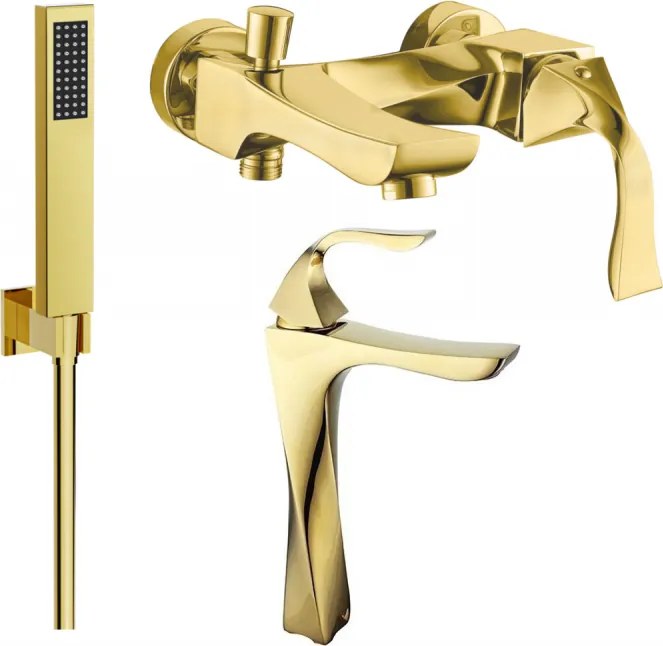 Mexen Estrella R02 conjunto de banho, dourado - 72313R02-50