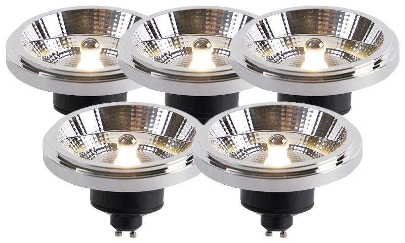 Conjunto de 5 lâmpadas LED GU10 AR111 11W 820 lm 3000K