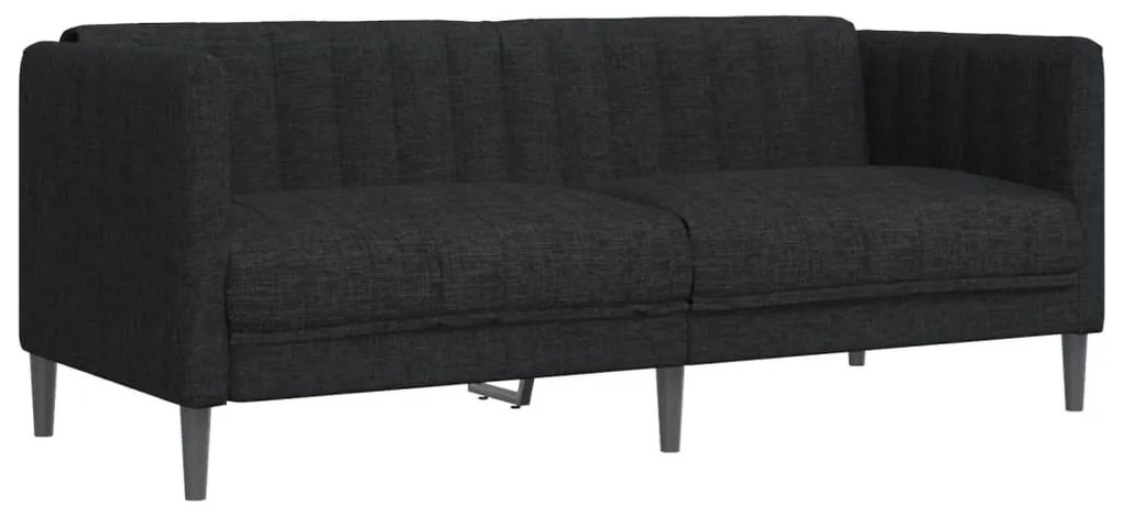 2 pcs conjunto de sofás tecido preto