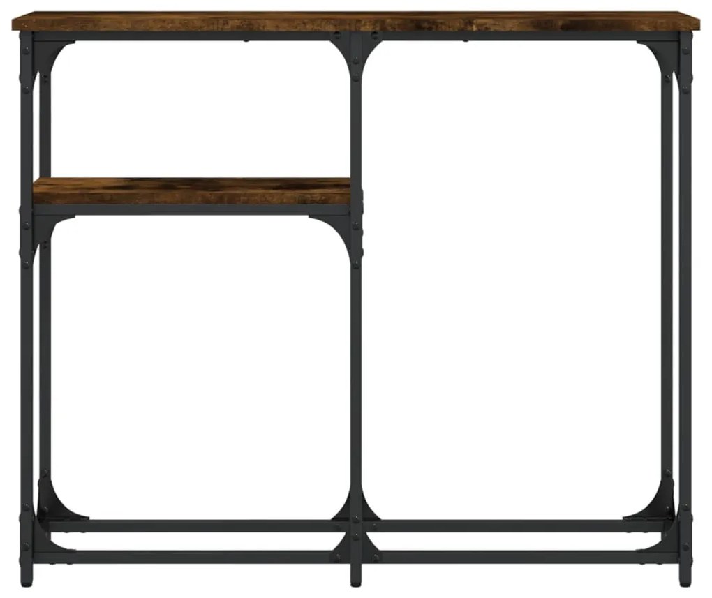 Mesa consola 90x22,5x75 cm derivados de madeira carvalho fumado