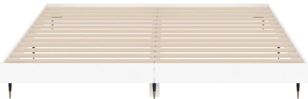 Estrutura de cama 140x200 cm derivados de madeira branco