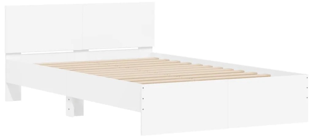 Estrutura de cama com cabeceira 135x190 cm branco